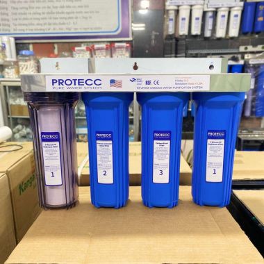 Bộ Lọc Thô 4 Cấp Lọc 10 Inch Protecc - Lọc Thô Ăn Uống, Nấu Ăn, Rửa Rau