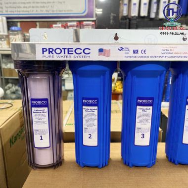 Bộ Lọc Thô 4 Cấp Lọc 10 Inch Protecc - Lọc Thô Ăn Uống, Nấu Ăn, Rửa Rau