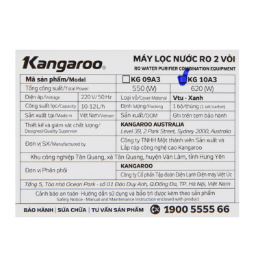 Máy Lọc Nước RO Kangaroo KG10A3 - 10 Cấp Lọc