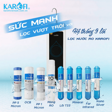 Máy Lọc Nước Karofi N-E239 - 9 Cấp Lọc - Tủ Nhỏ