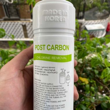 Lõi Lọc Đúc Post Carbon Hàn Quốc Nhập Khẩu - Mẩu Chữ I ( Vào Ra Nằm 2 Đầu )