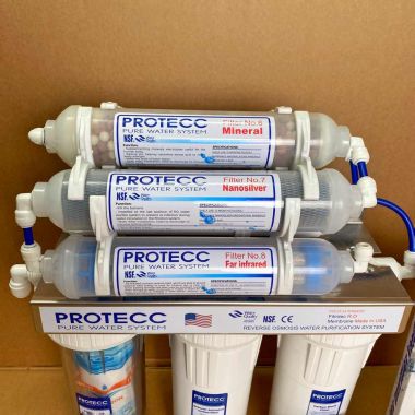 Máy Lọc Nước Nano/UF 8 Cấp Protecc PT208 - 2 Ron - Màng UF Hàn Quốc