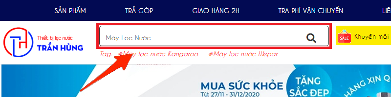 Hướng dẫn đặt hàng trên website locnuoctanphu.vn