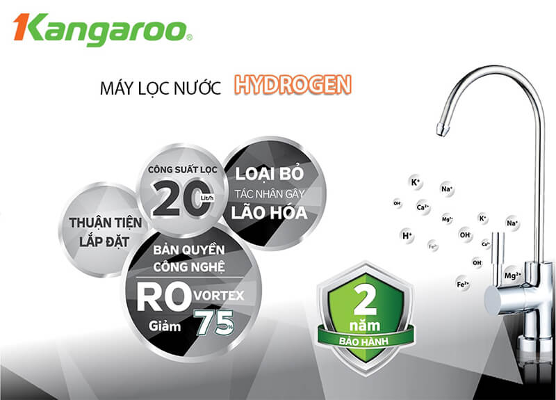 Máy lọc nước RO Kangaroo KG100HG - 10 Cấp Lọc Chính Hãng 