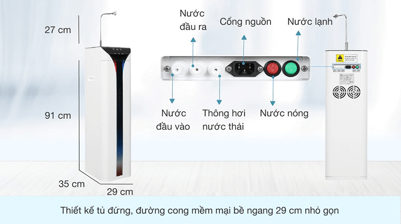 Máy lọc nước nóng lạnh kangaroo hydrogen ion kiềm KG10A6S