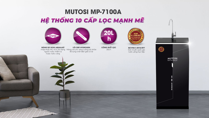 Máy Lọc Nước RO Mutosi MP-7100A 10 Cấp Lọc