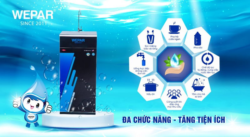 Máy Lọc Nước RO Wepar 5 Cấp Lọc Chính Hãng